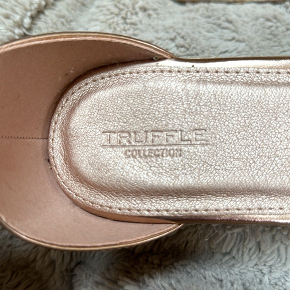 NWT Truffle rose gold buckle platform/flatform sandals espadrilles - Picture 5 of 7